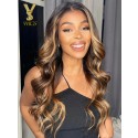 YSwigs 13x6 Highlight Brown Body Wave HD Lace Wig,YS484