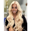 Pre Cut 613 Ash Blonde Colored Wear GO Glueless 8x6 Lace Closure 180% Blonde Color Perfect Summer Wig，YS489