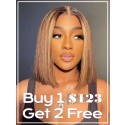 Buy 1 send 1 free bob wigs highlight 12inch hair wigs bleached knots wigs,YS480